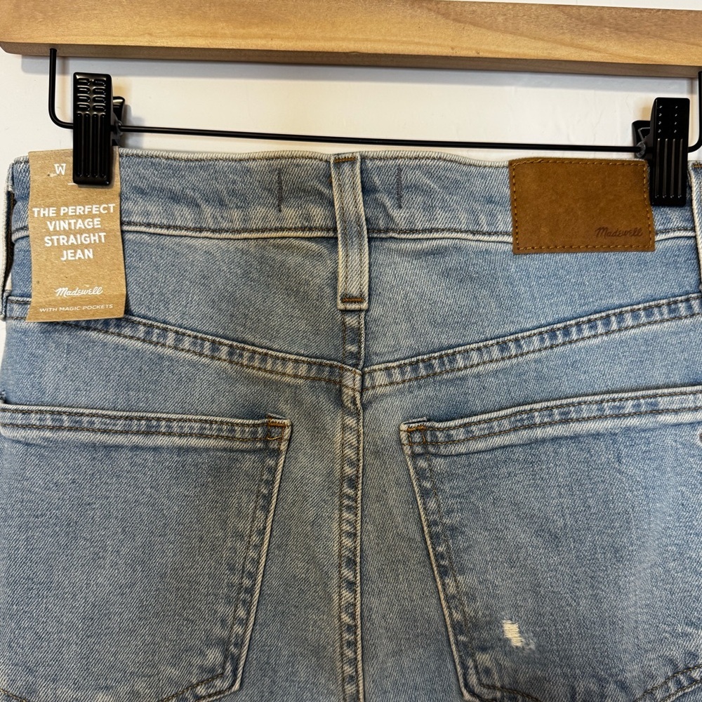 NEW Madewell the perfect vintage straight jean Distressed Women's size 25 - Picture 4 of 5